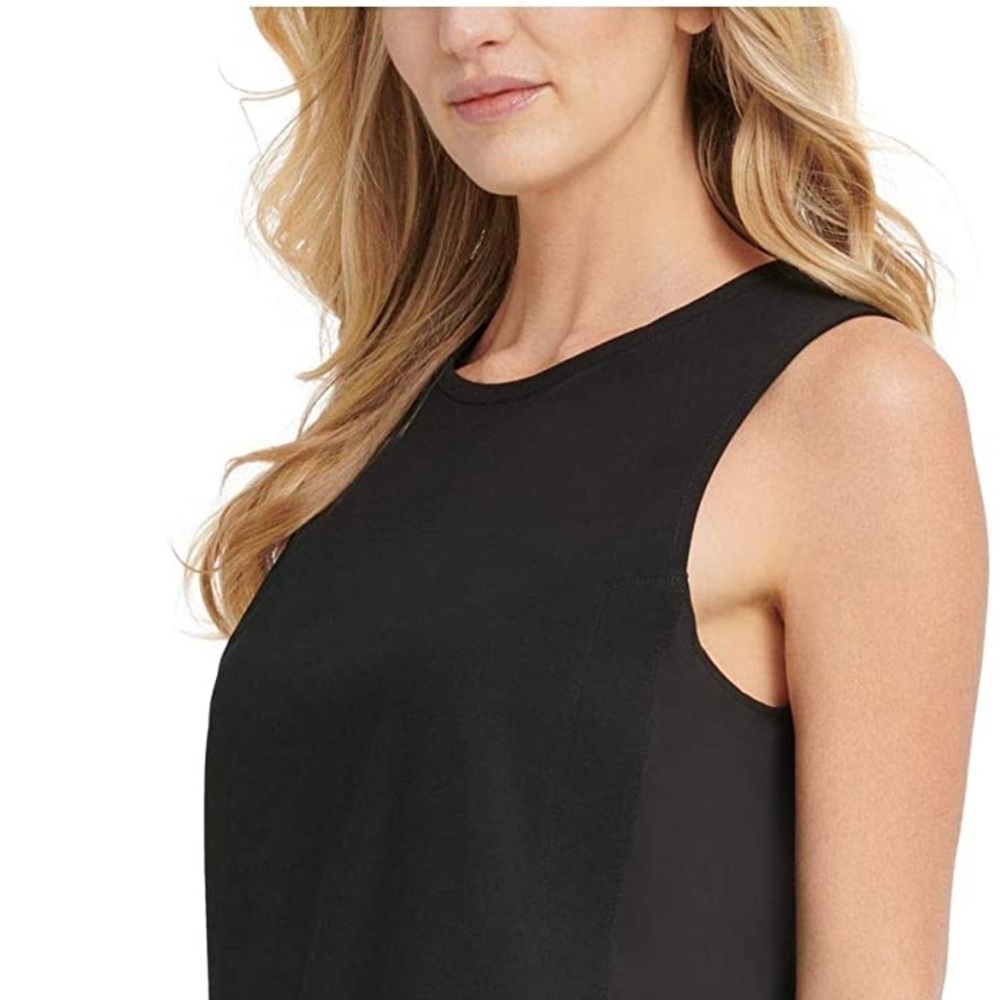 3. NWT DKNY Black Sleeveless Top with Key Hole Back